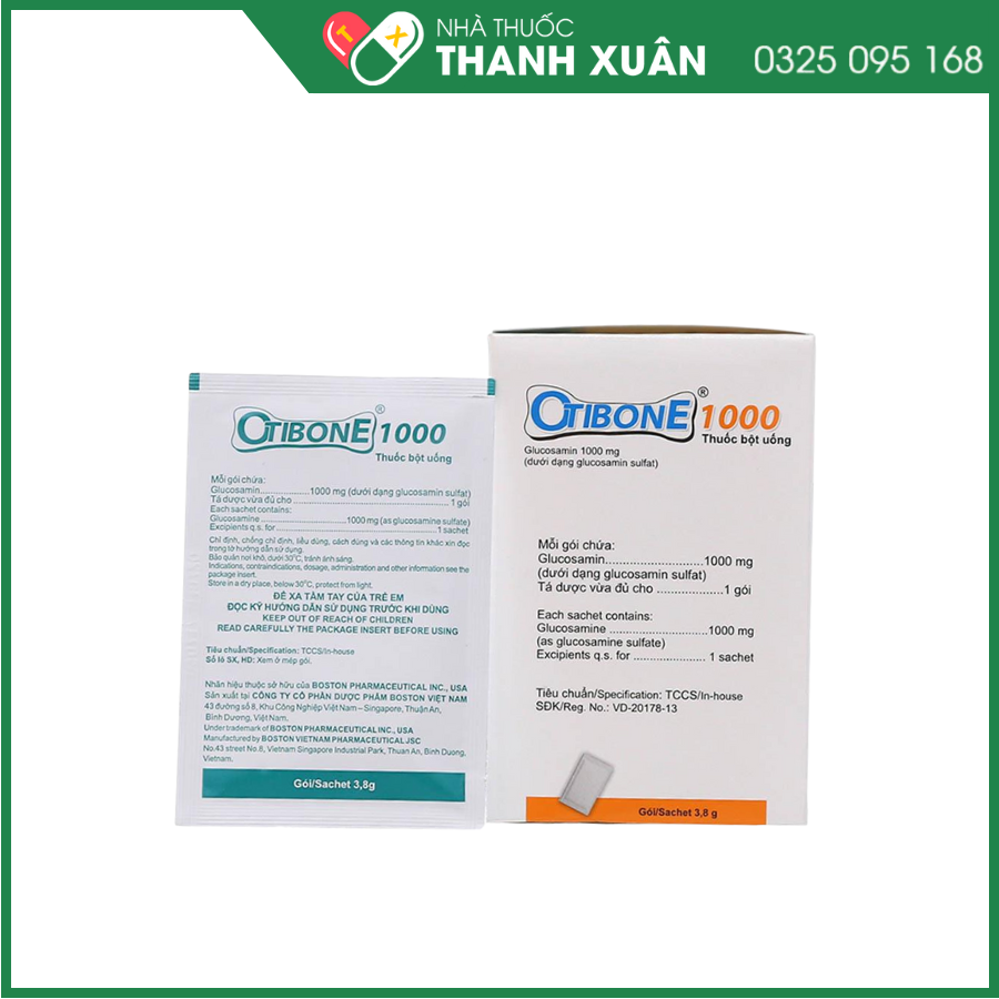 Otibone 1000 giảm các triệu chứng của thoái hoá khớp